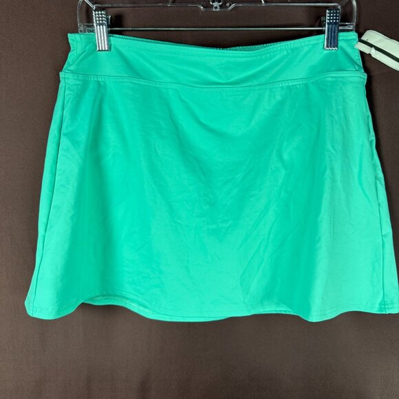 Lands' End Women's 2-14, 4 LONG Tummy Control Swim Skirt Island Aqua‎ - Picture 2 of 7